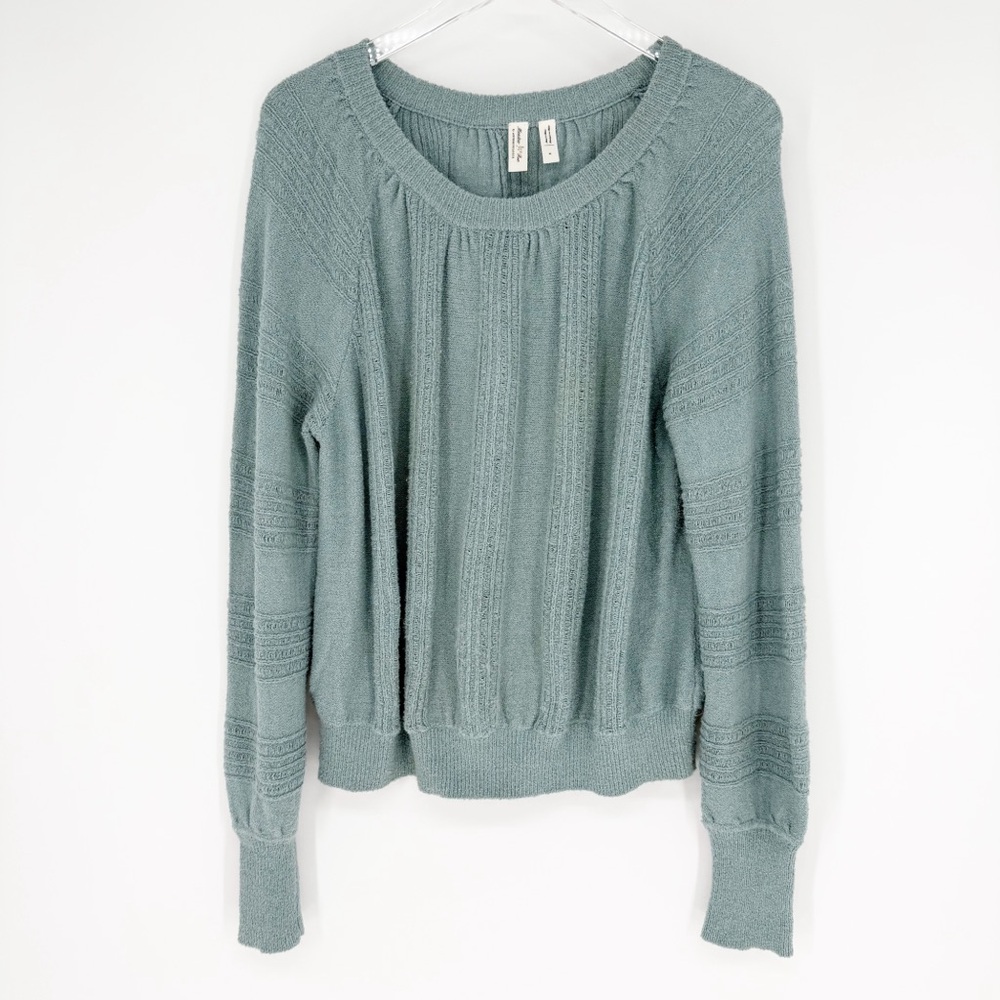 Anthropologie Meadow Rue Lightweight Knit Sweater M Blue - Picture 2 of 6